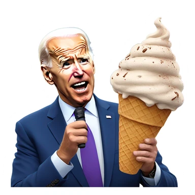 Biden dropping ice cream sticker