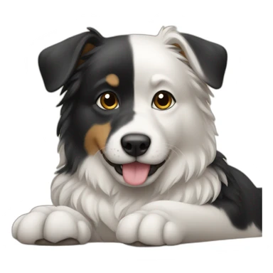 Chien sur un chat sticker