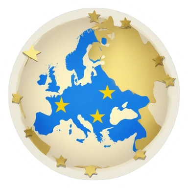 Map of Europe Euro Flag sticker
