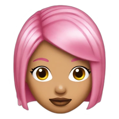 Nicki Minaj with pink short hair sticker