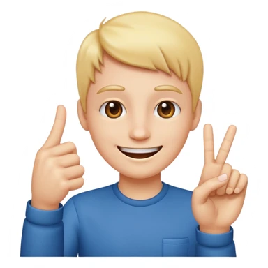 smiling face emoji with middle finger gesture sticker