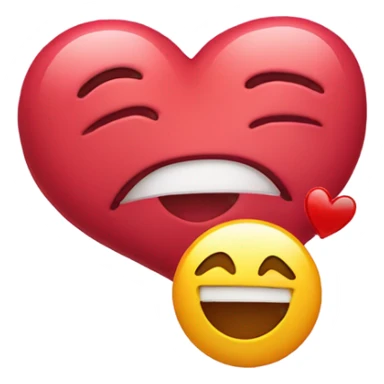 Hearts and wink face sticker