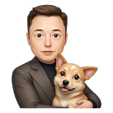 elon musk WITH DOG sticker