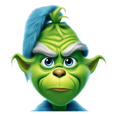 The grinch but blue  sticker