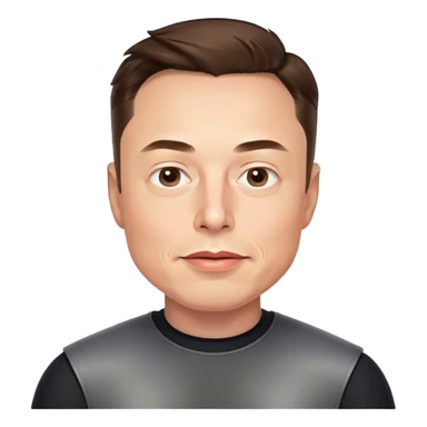 elon musk thinking photorealistic sticker
