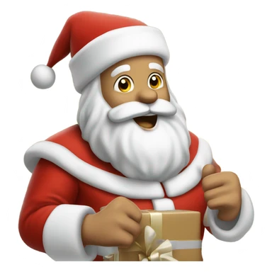 santa clause celebrating new years day 2025 sticker