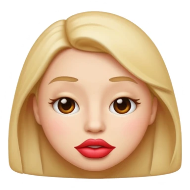 Blowing a kiss regular emoji face sticker