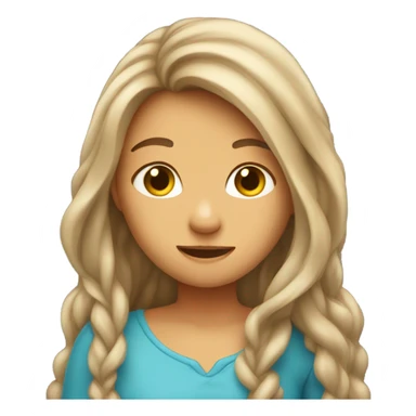 A girl shaking her head sticker