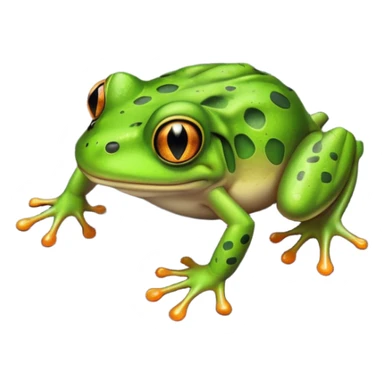 A frog walking on the asphalt sticker