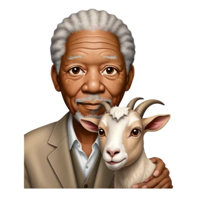 Morgan freeman goat sticker