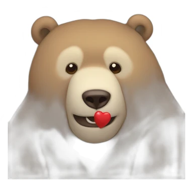 Un oso con corazón  sticker