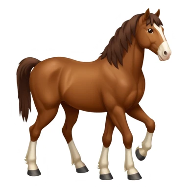 Realistic Clydesdale horse sticker