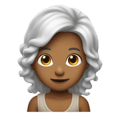 Crie um emoji de uma moça de cabelos castanhos e pele clara com seu bebê no colo  sticker