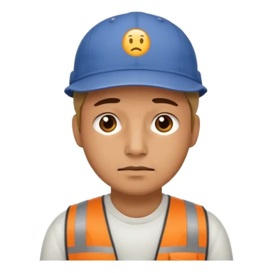 Developer going back to work after christmas holidays, looking tired and wearing a cap sticker