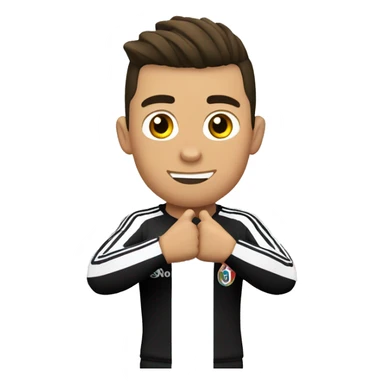 cristiano ronaldo doing the SIU celebration crossing hands sticker