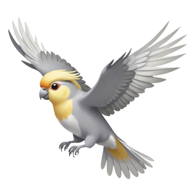 cockatiel bird flying sticker