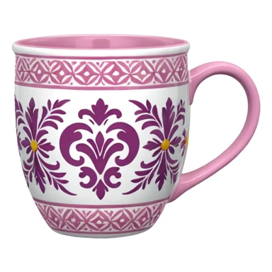 Pink and white Talavera mug  sticker