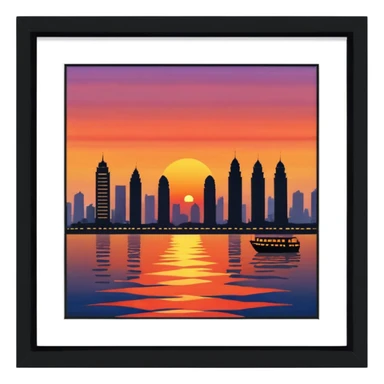 Mumbai sunset at Worlu sticker
