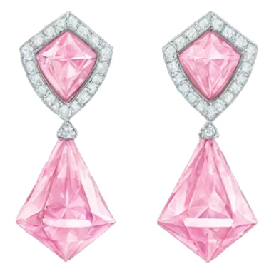 Pink diamond earrings  sticker