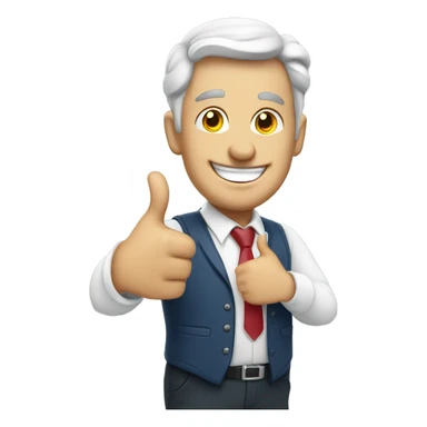 Smiling Englishman showing thumbs up  sticker