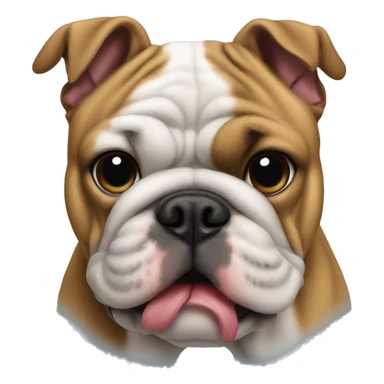 bulldog and france flag sticker