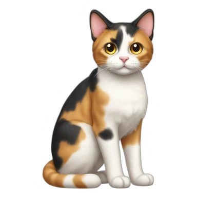 Calico Cat Full Body sticker
