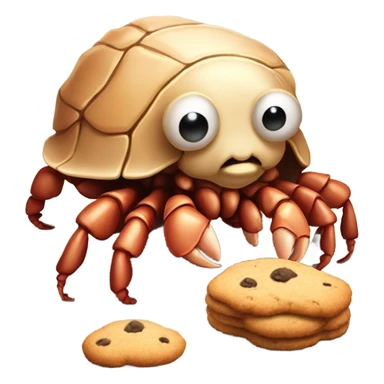 Hermit crab eating cookie  sticker