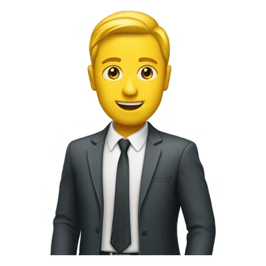 Manager in corporate yellow body color sticker