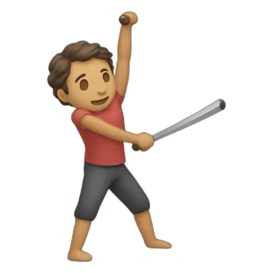 man practicing HEMA sticker