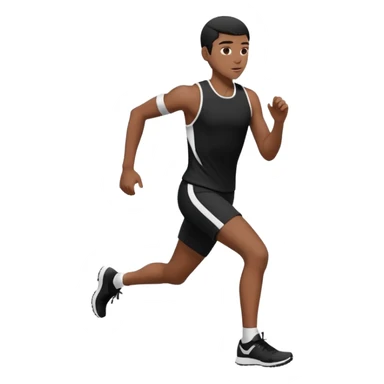 corriendo amperlmanchen estilo negro sticker