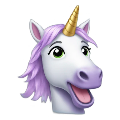 Emojie licorne qui pète des paillettes sticker