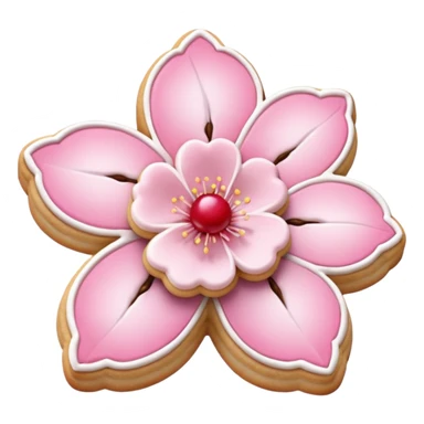 Cherry blossom shaped cookies sticker
