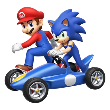 Mario vs sonic  sticker
