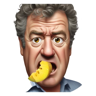 Jeremy Clarkson is eating pinaple sticker