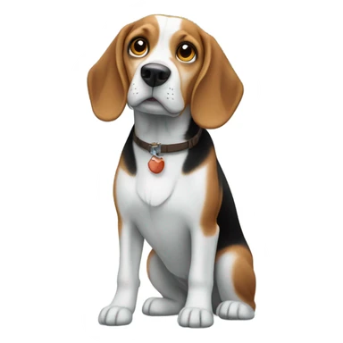Beagle in tundra sticker