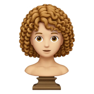 wig on statue sticker