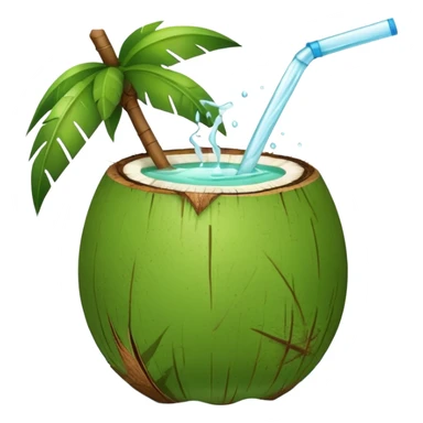 Green Coconut water sticker
