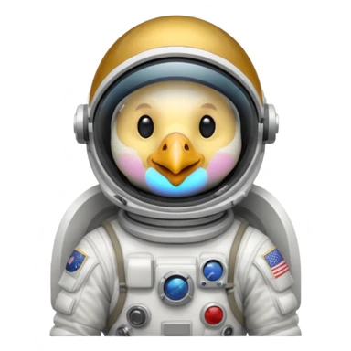 chicken astronaut sticker