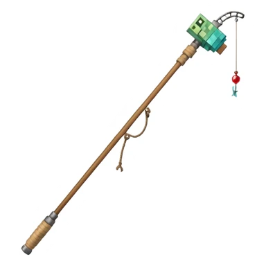 Minecraft fishing rod sticker