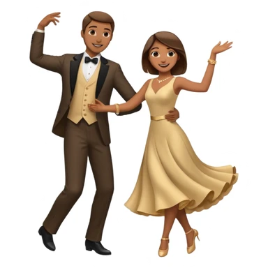 a couple dancing like in lalaland sticker