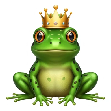 crowned frog sticker
