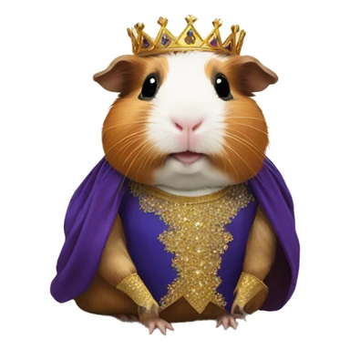 guinea pig in royal dress sticker