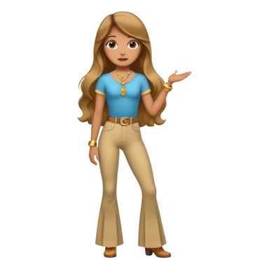 Retro 70s Girl sticker