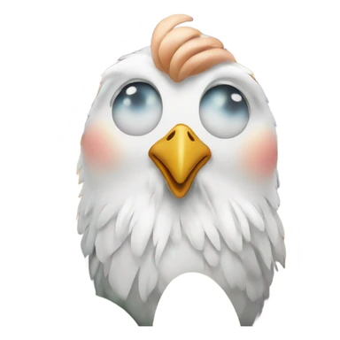 Beautiful chicken with pastel eggs beside it sticker