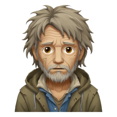 Tweaked homeless man sticker