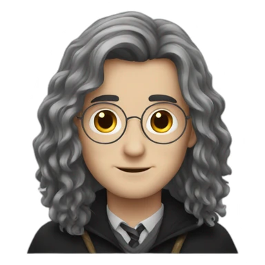 Harry Potter with long hair sticker