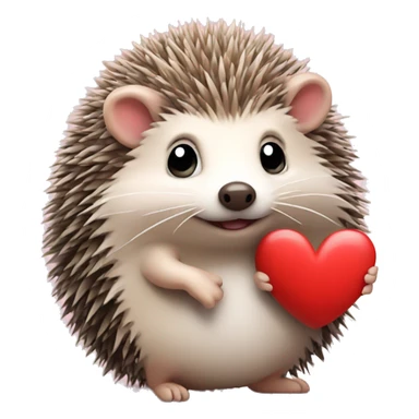Cute Hedgehog with a heart  sticker