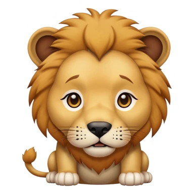 Lion lurking behind loud little dog sticker