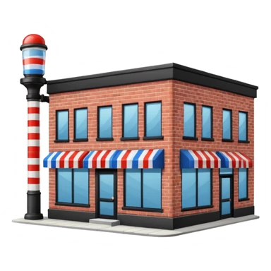 Barbershop building image sticker