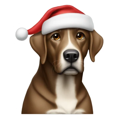 Black lab Christmas hat sticker